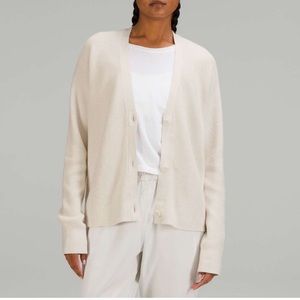 Lululemon Merino Wool Blend Cardigan- BLACK